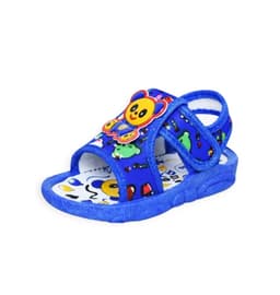 Toddler Cartoon Print Open-Toe Sandals with Hook-and-Loop Closure