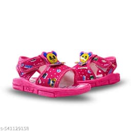 Kids Cartoon Open-Toe Sandals with Adjustable Hook-and-Loop Straps