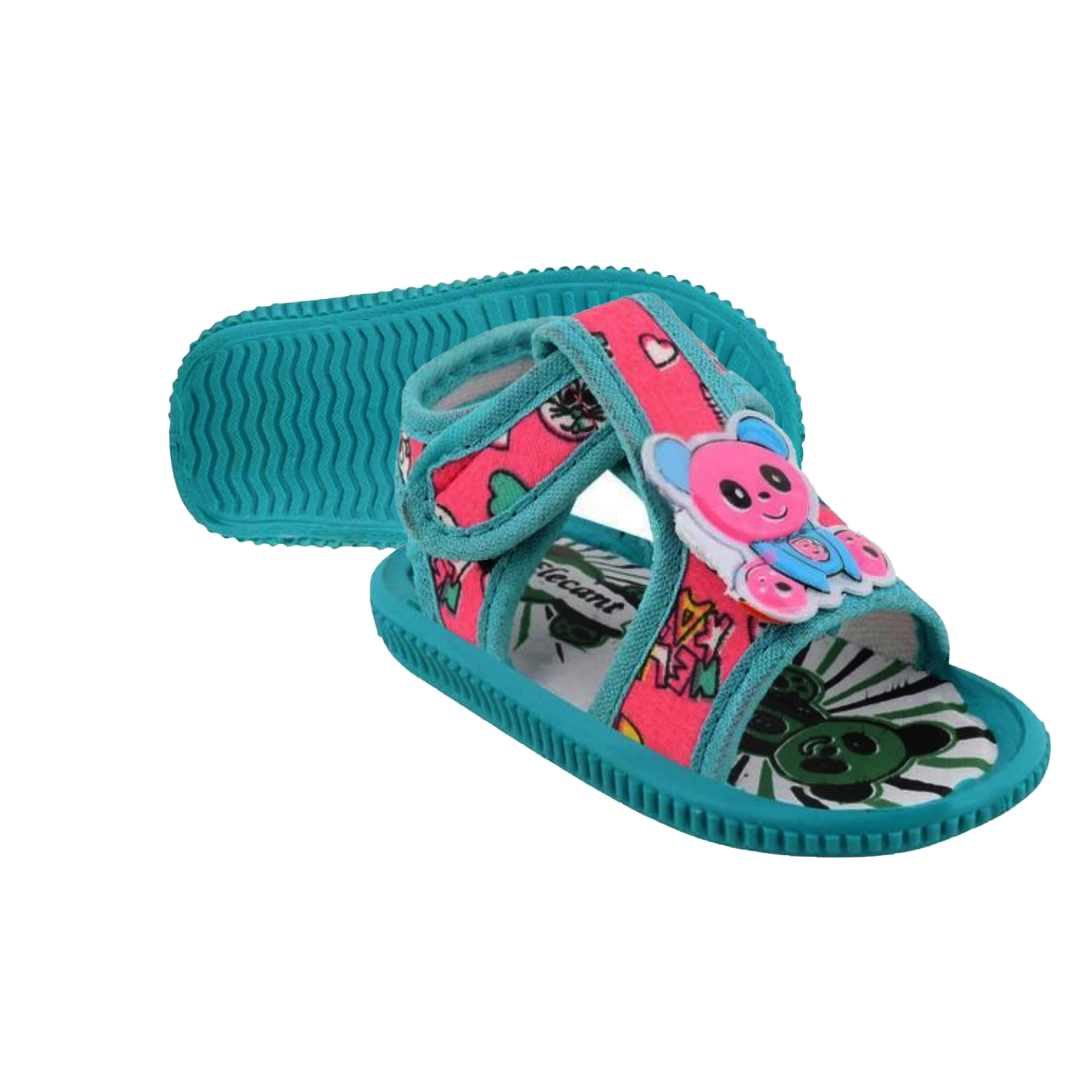 Toddler Open-Toe Cartoon Print Sandals with Hook-and-Loop Closure thumbnail 4