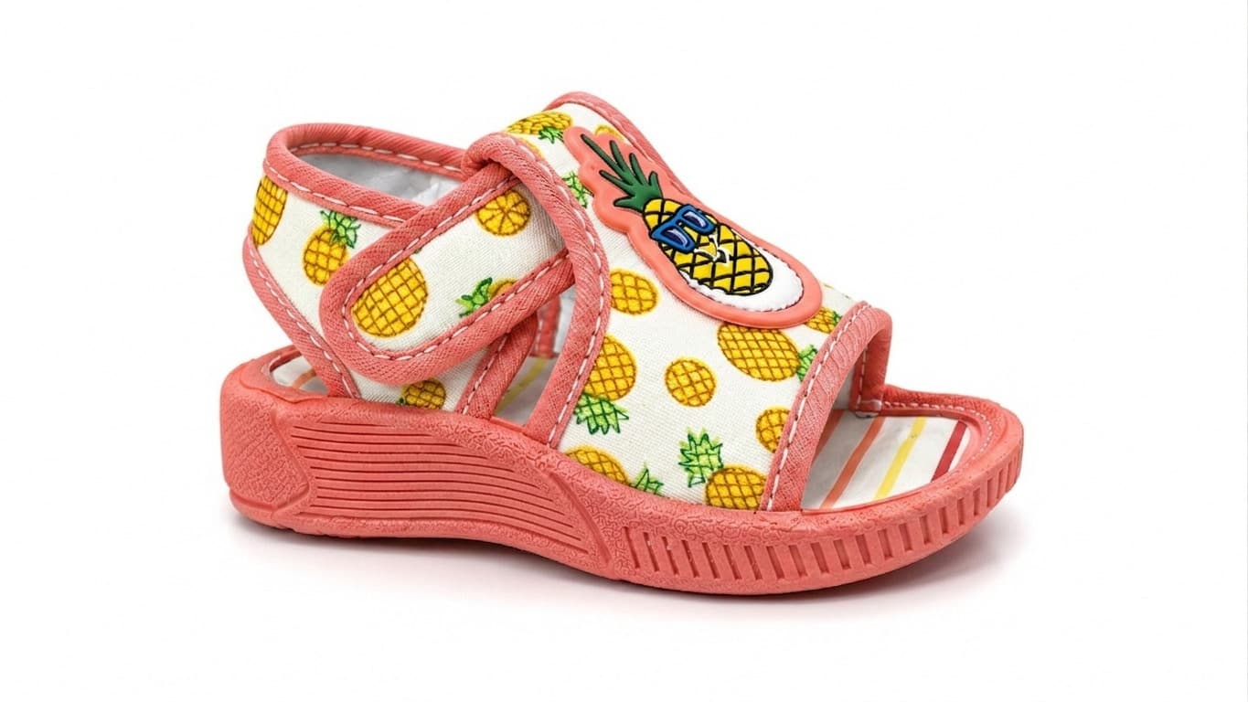 Infant Pineapple Print Open-Toe Hook-and-Loop Sandals thumbnail 3
