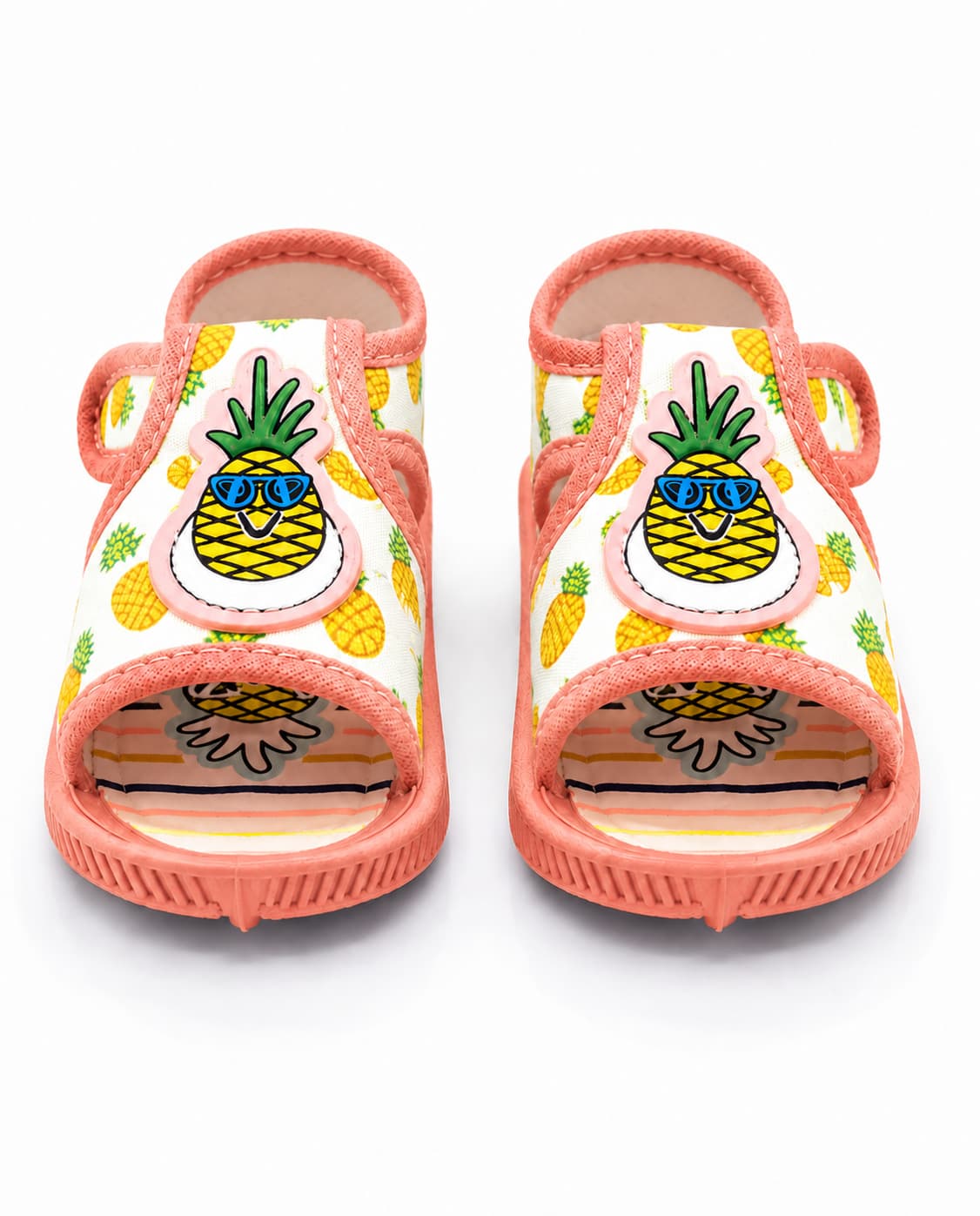 Infant Pineapple Print Open-Toe Hook-and-Loop Sandals thumbnail 4