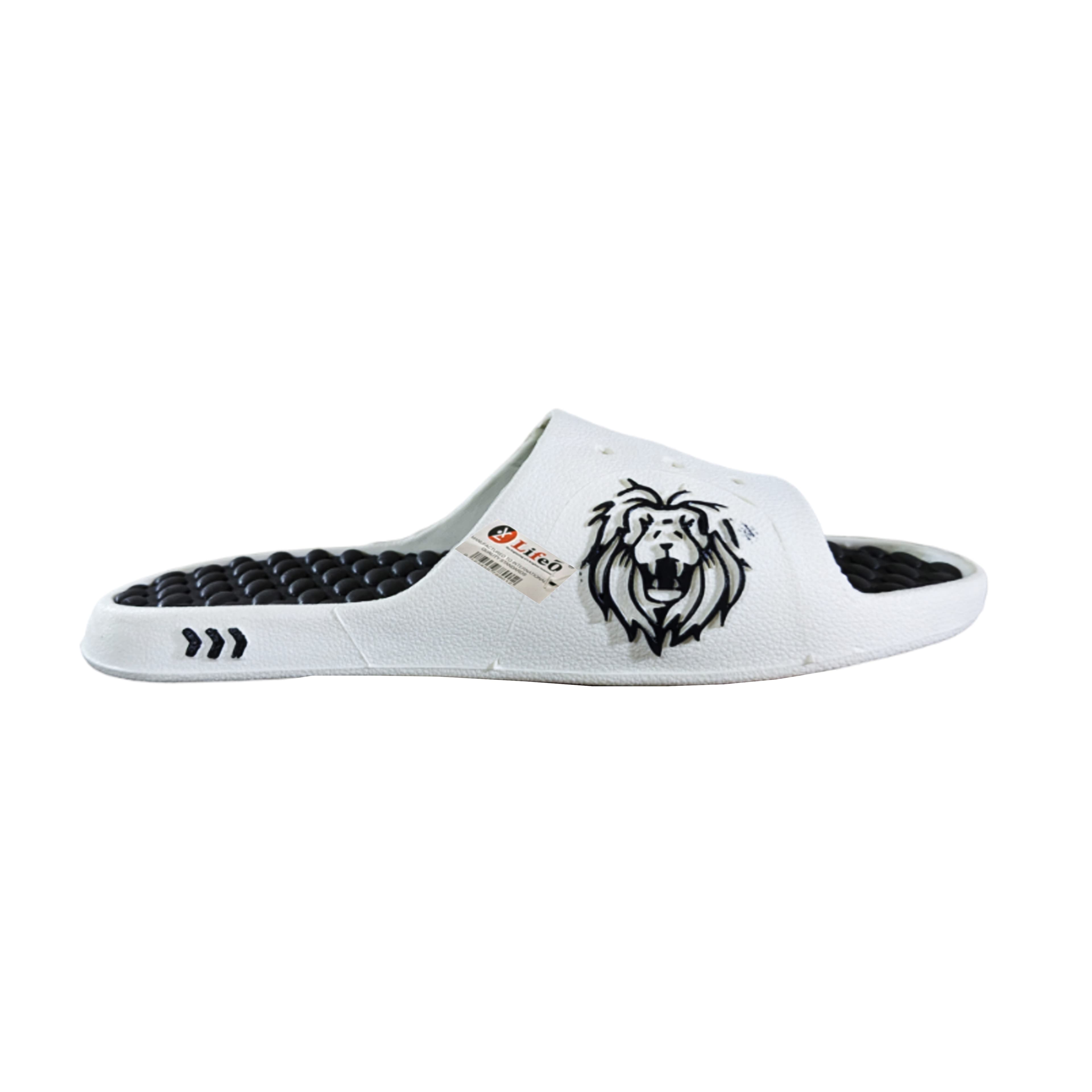 Men’s Tiger Graphic Open-Toe Slip-On Slippers with Textured Footbed thumbnail 3