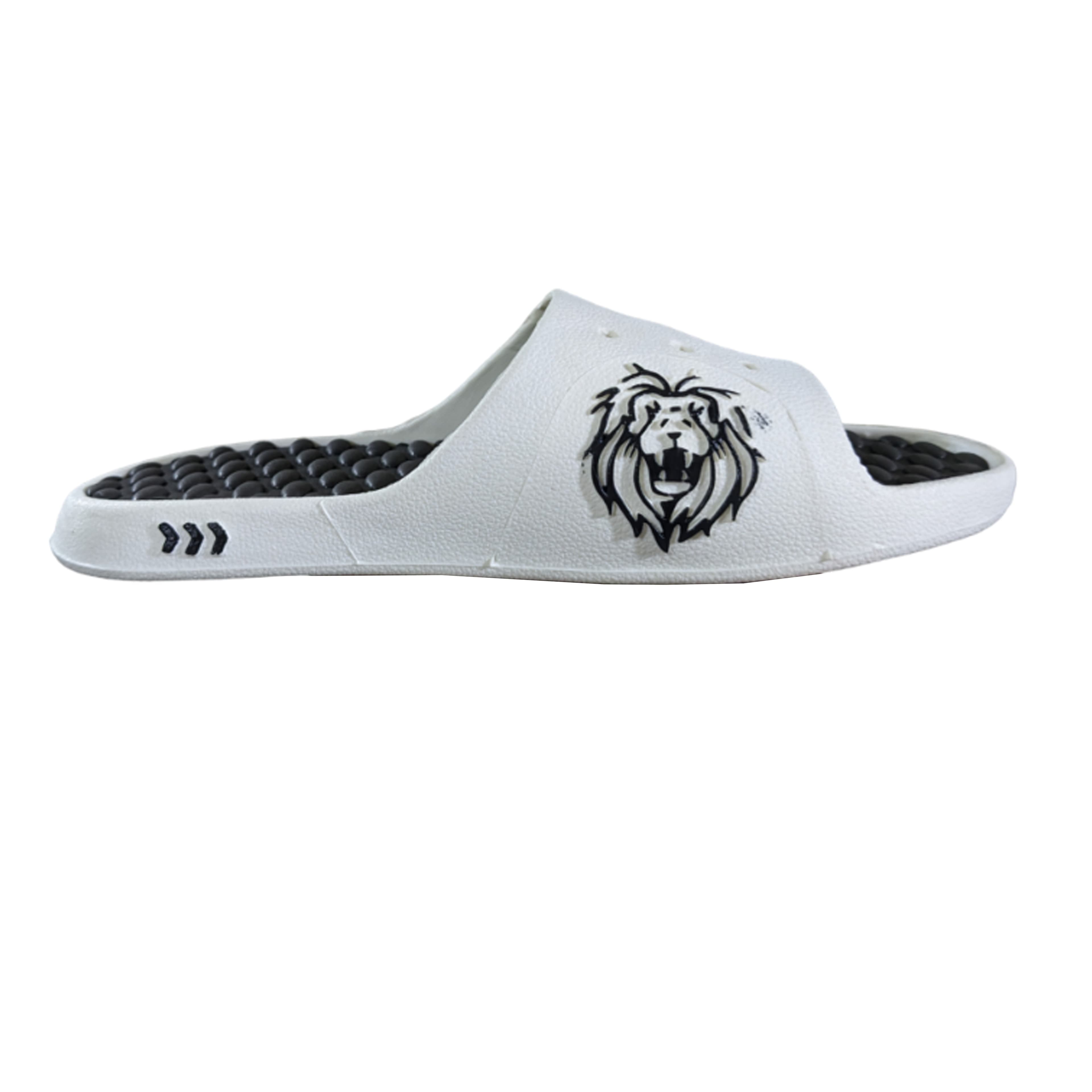Men’s Tiger Graphic Open-Toe Slip-On Slippers with Textured Footbed thumbnail 4
