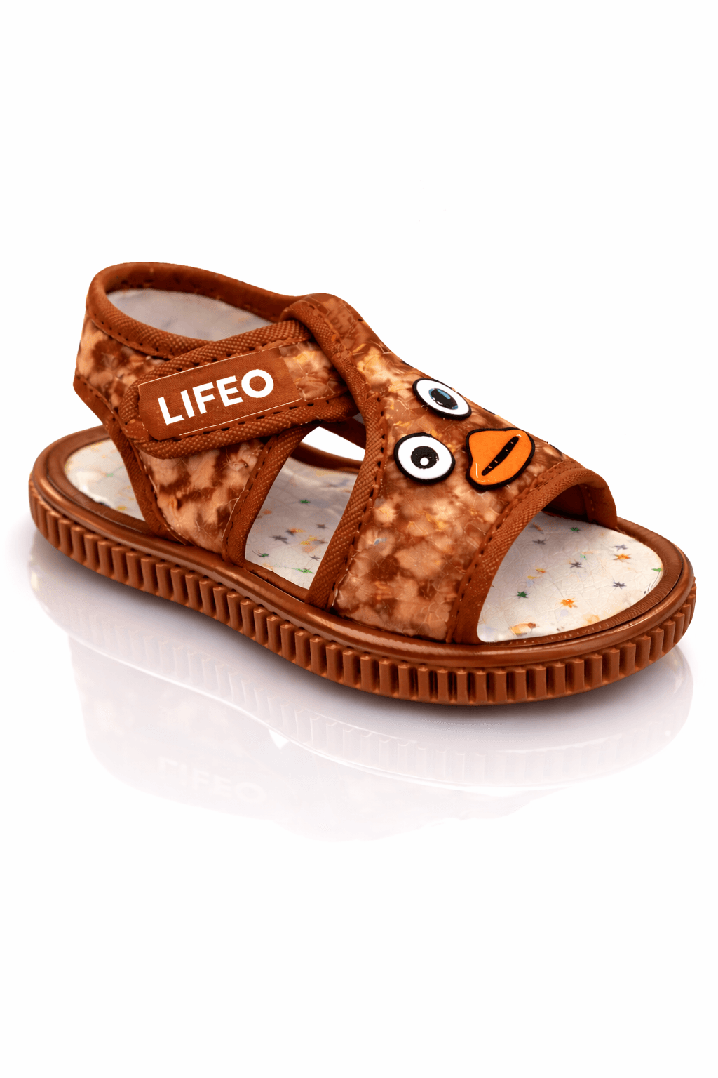 Kids Cartoon Face Open-Toe Sandals with Adjustable Hook-and-Loop Strap thumbnail 3