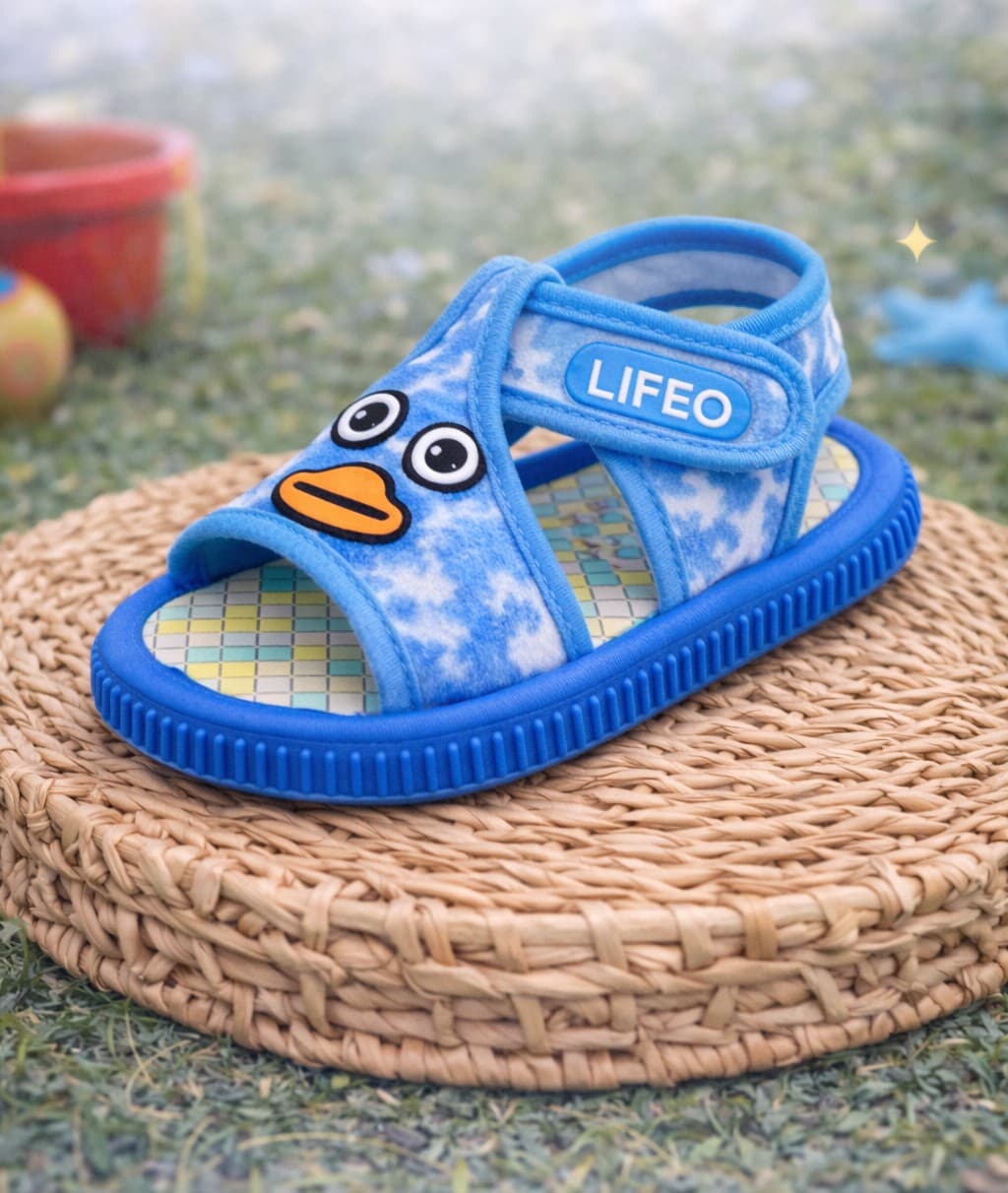 Baby Cartoon Duck Applique Open-Toe Hook-and-Loop Sandals thumbnail 5