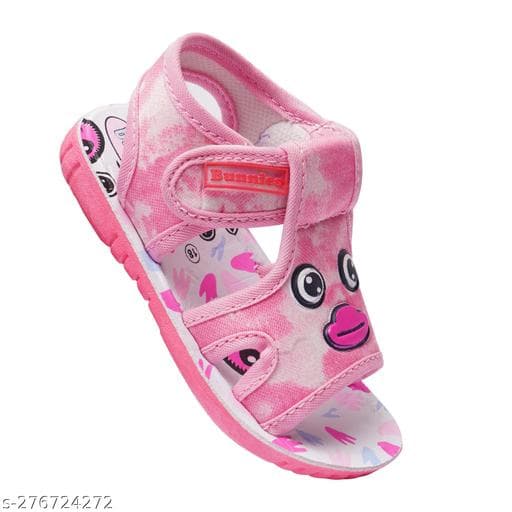 Girls Cartoon Face Open-Toe Sandals with Adjustable Back Strap thumbnail 2