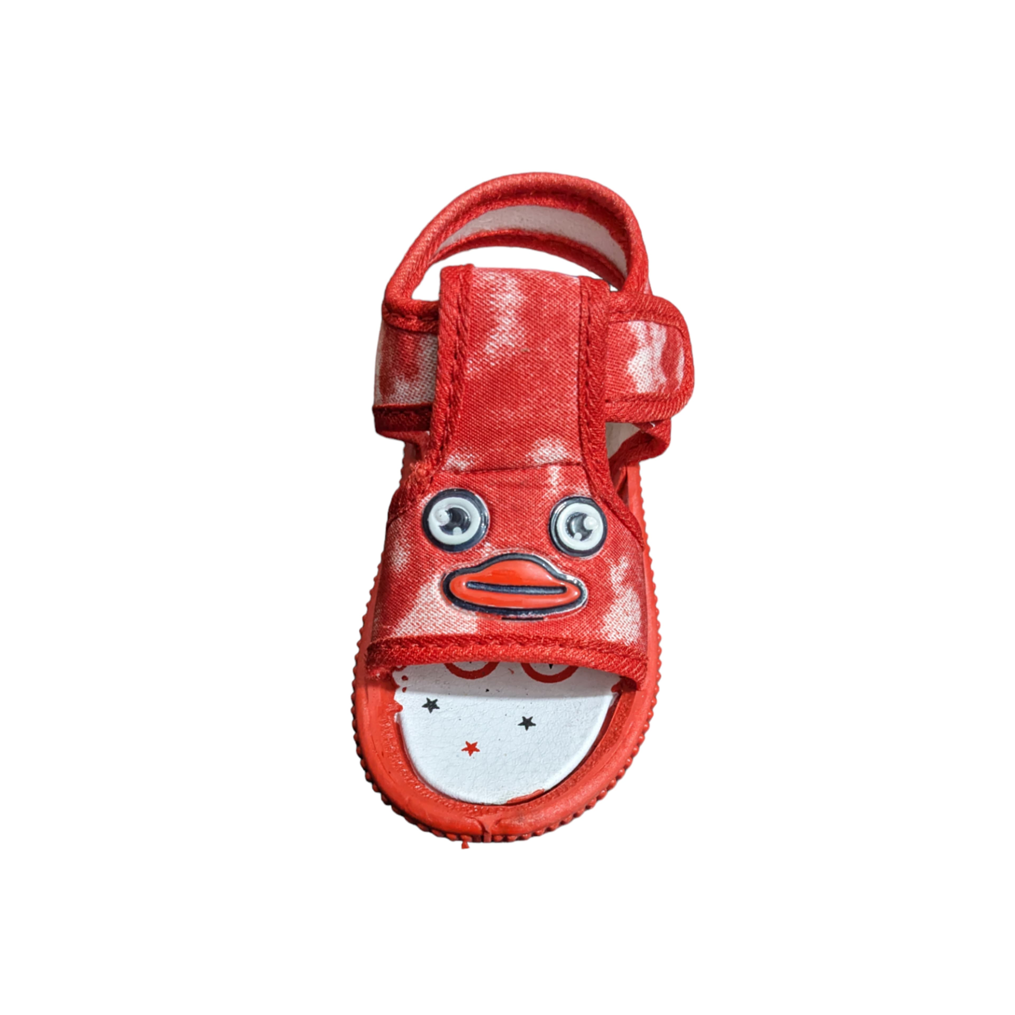 Infant Open-Toe Cartoon Face Sandals with Hook-and-Loop Ankle Strap thumbnail 3