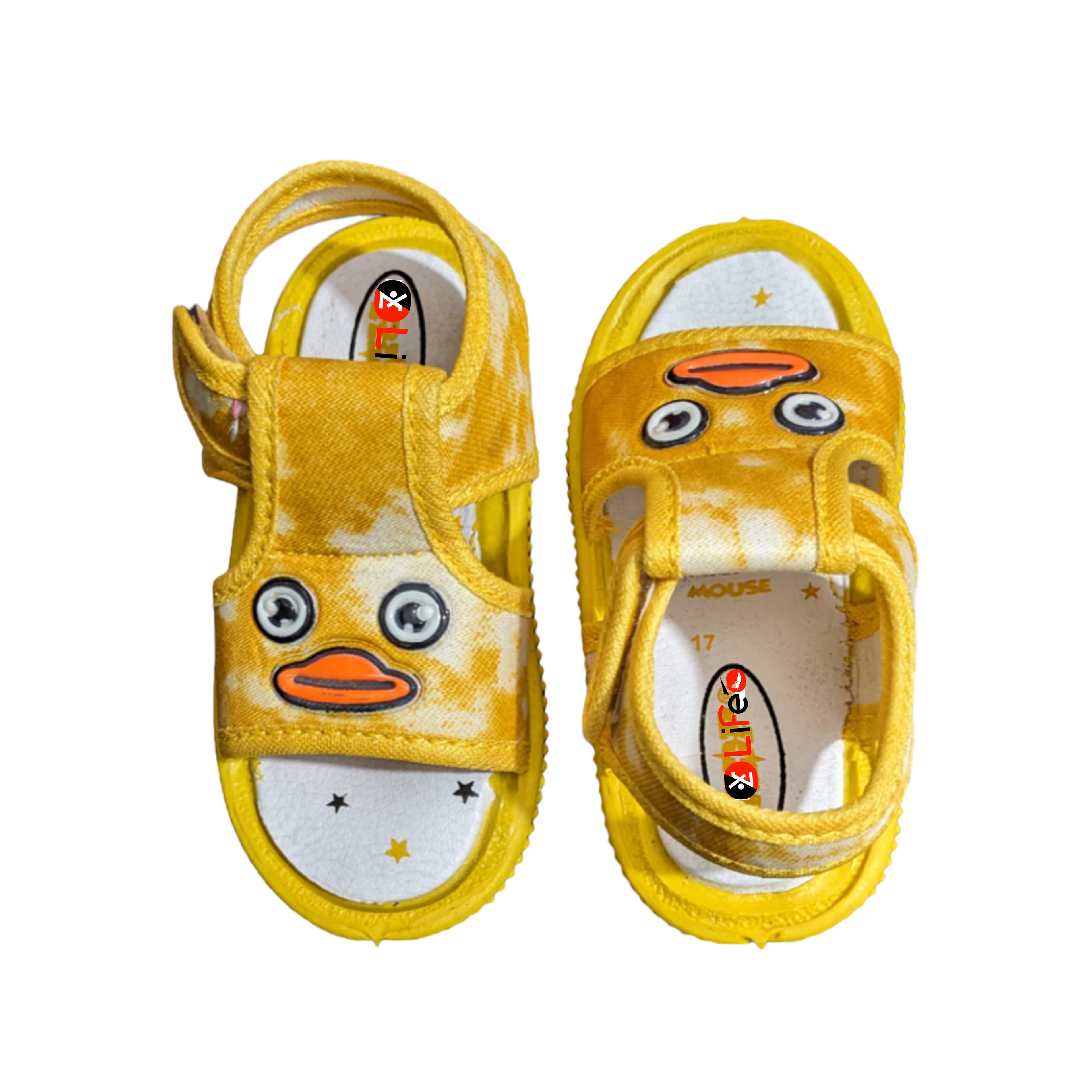 Baby Cartoon Face Open-Toe Sandals with Hook-and-Loop Ankle Strap thumbnail 5