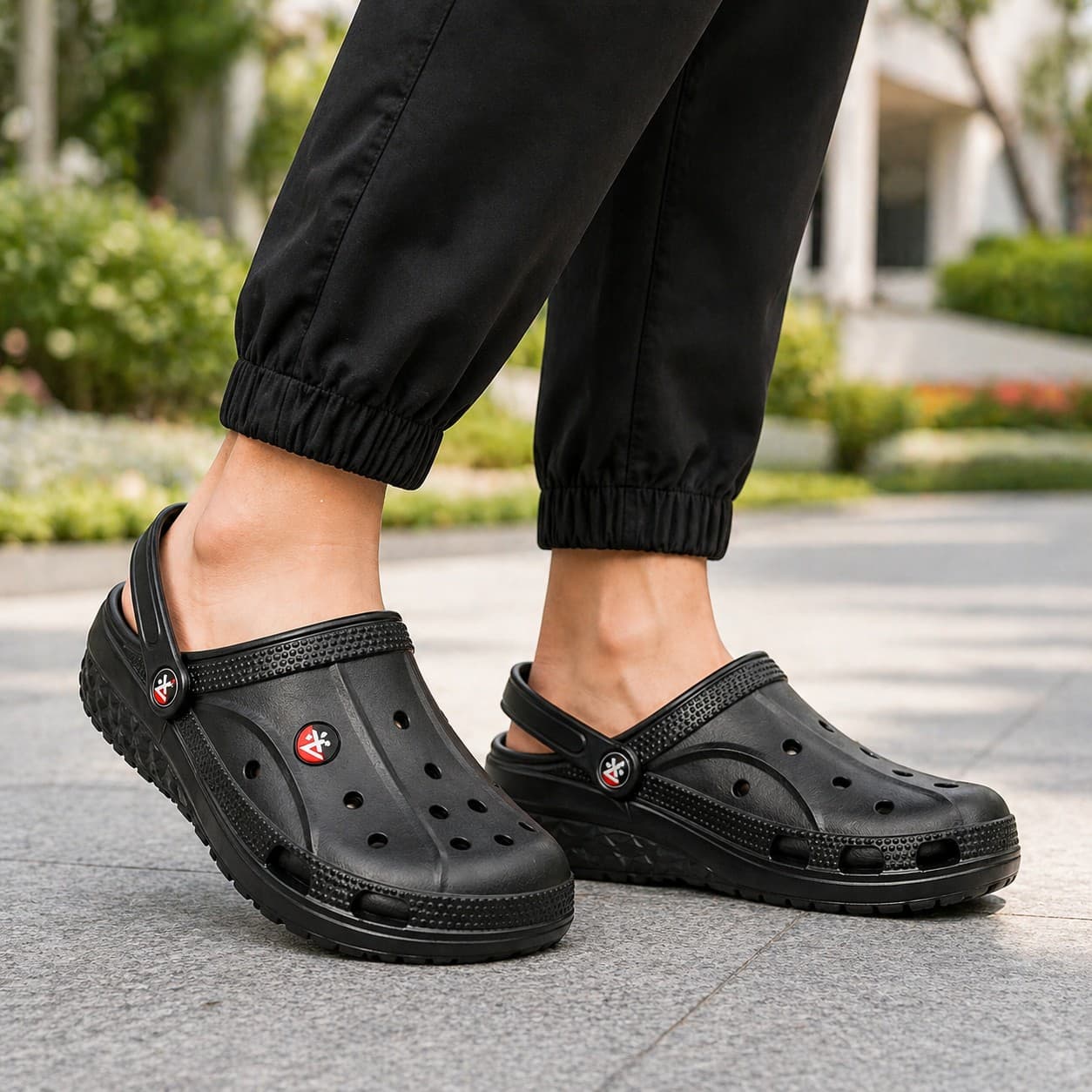 Men's Closed-Toe Moulded Clog Sandals with Adjustable Heel Strap thumbnail 3