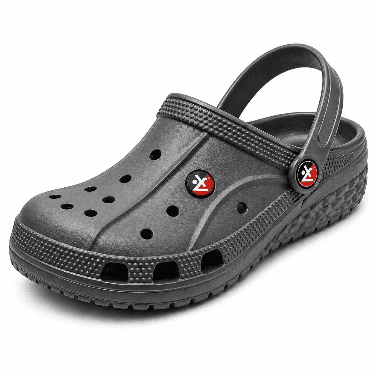 Men’s Ventilated Clog Sandals with Pivoting Heel Strap and Textured Sole thumbnail 2