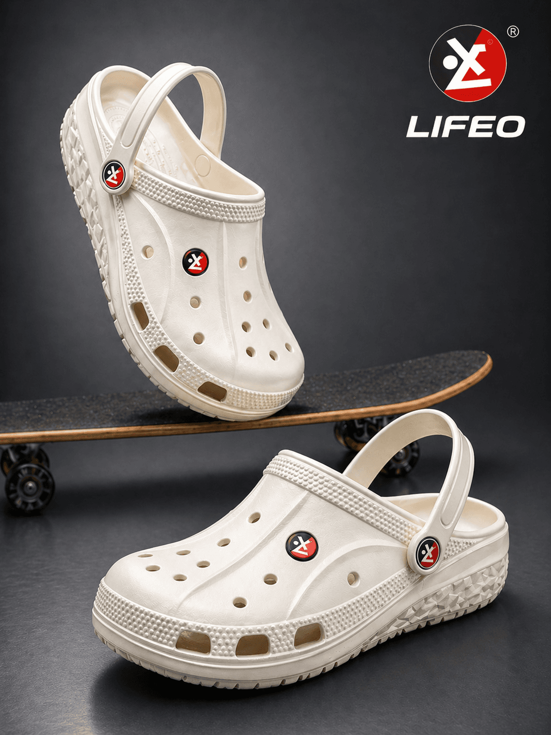 Men’s Perforated Slip-On Clogs with Pivoting Heel Strap thumbnail 4