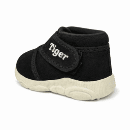 Infant High-Top Booties with Hook-and-Loop Strap and Textured Sole