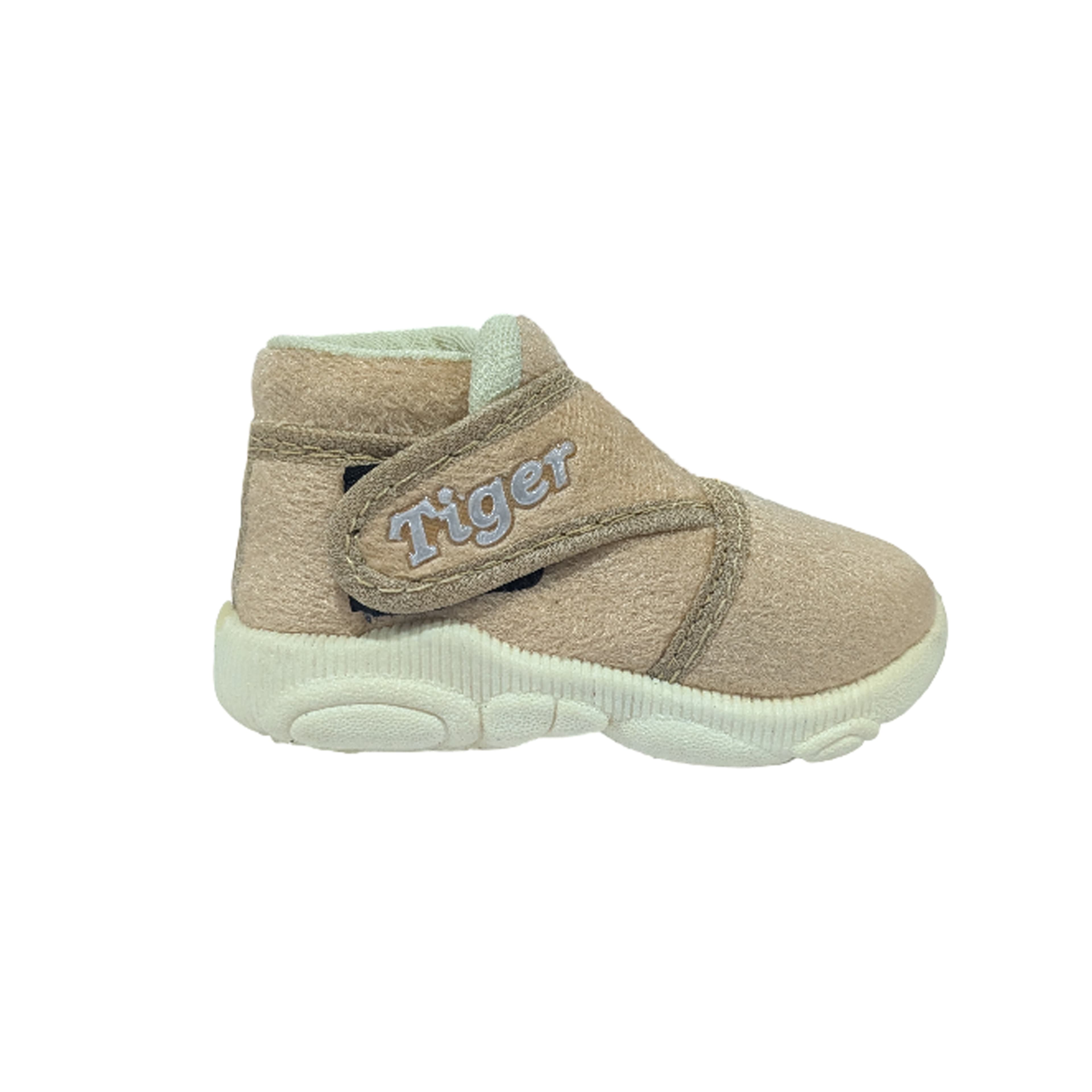 Infant Ankle Booties with Hook-and-Loop Strap and Textured Sole thumbnail 1