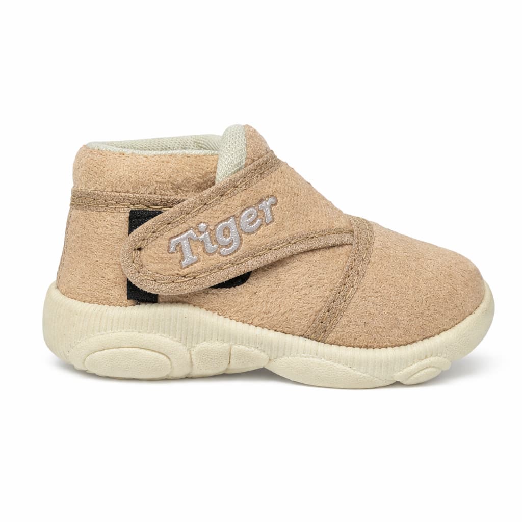 Infant Ankle Booties with Hook-and-Loop Strap and Textured Sole thumbnail 3