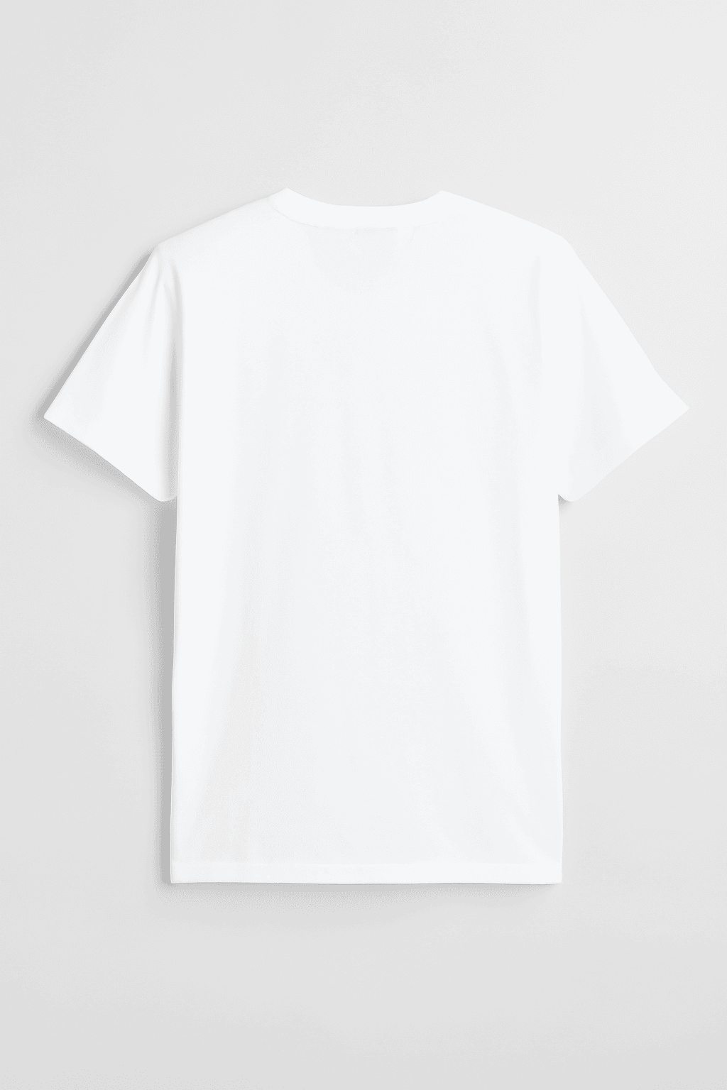 Round neck white printed shirt thumbnail 2
