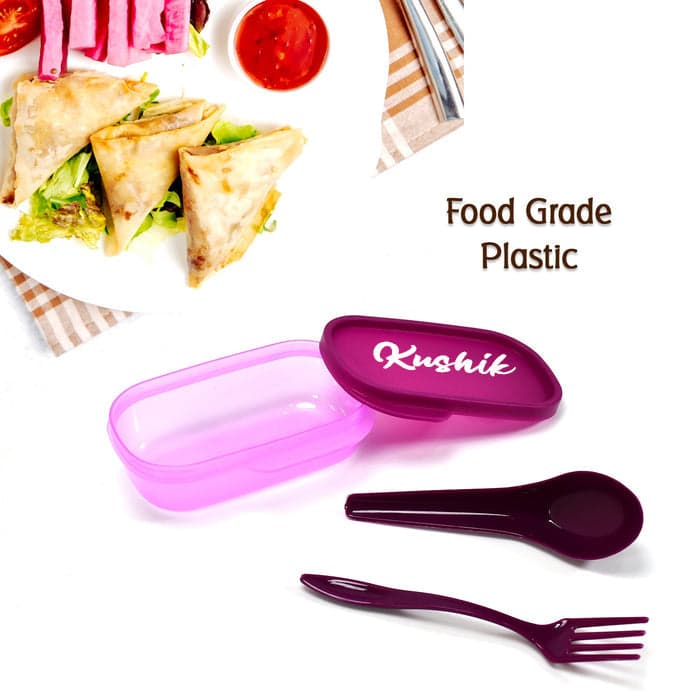 Unbreakable Leak-Proof BPA-Free Lunch Box with 2 Containers & Spoon thumbnail 5