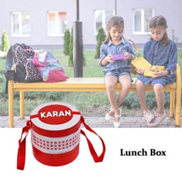 2layer Adjustable Insulated Tiffin Set of 1, Blue 3 Containers Lunch Box