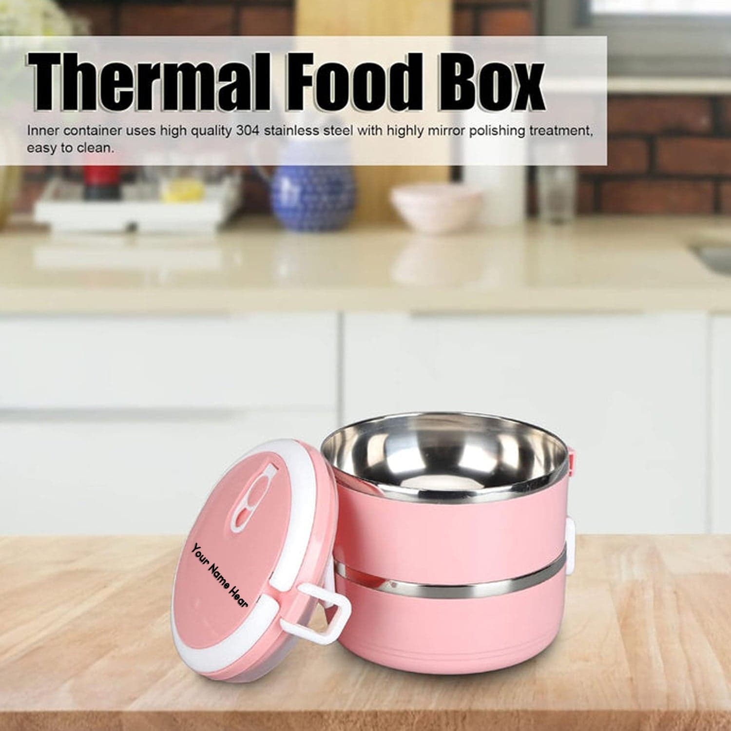 Multi Layer Stainless Steel Hot Lunch Box (2 Layer) thumbnail 1