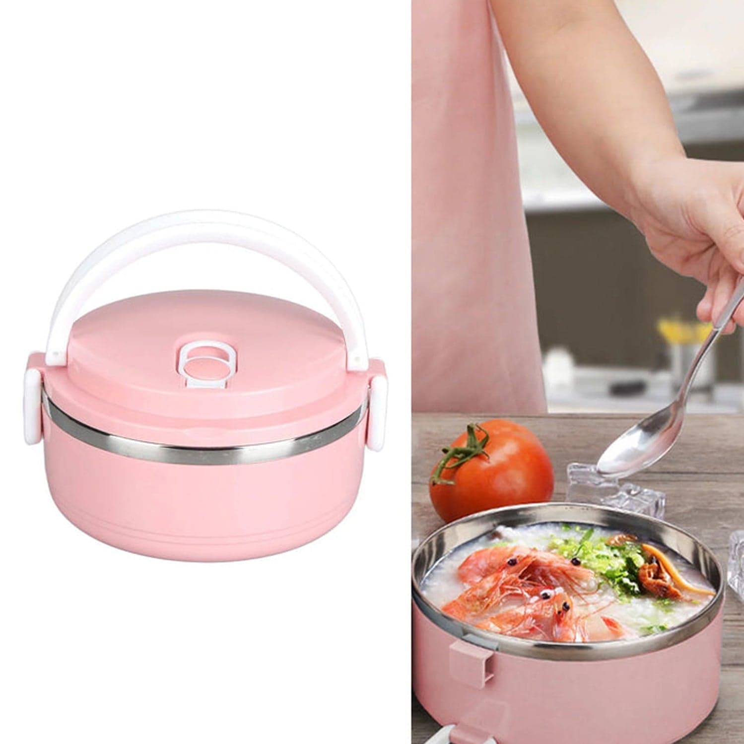 Multi Layer Stainless Steel Hot Lunch Box (1 Layer) thumbnail 5