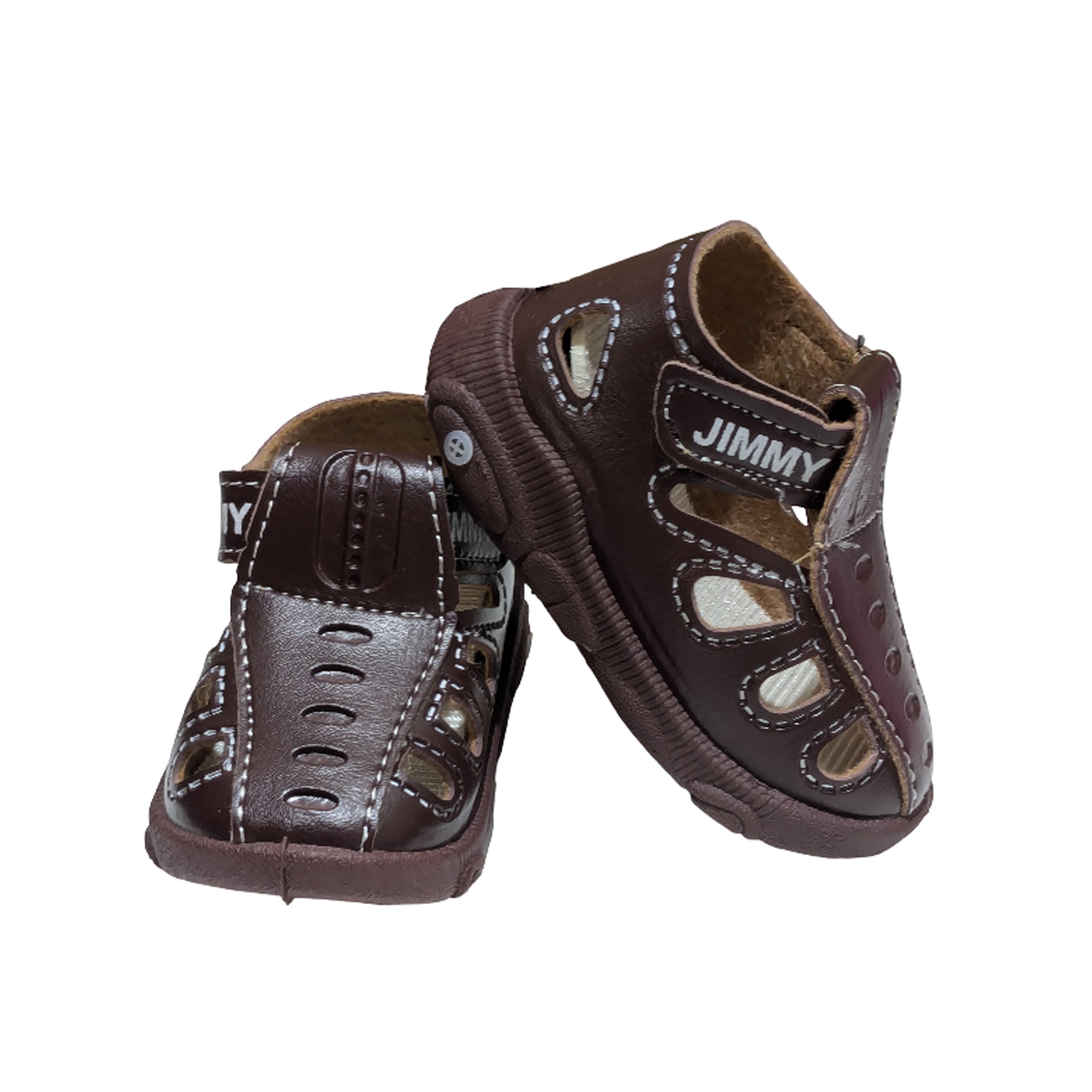 Baby Closed-Toe Cut-Out Sandals with Adjustable Ankle Strap thumbnail 1
