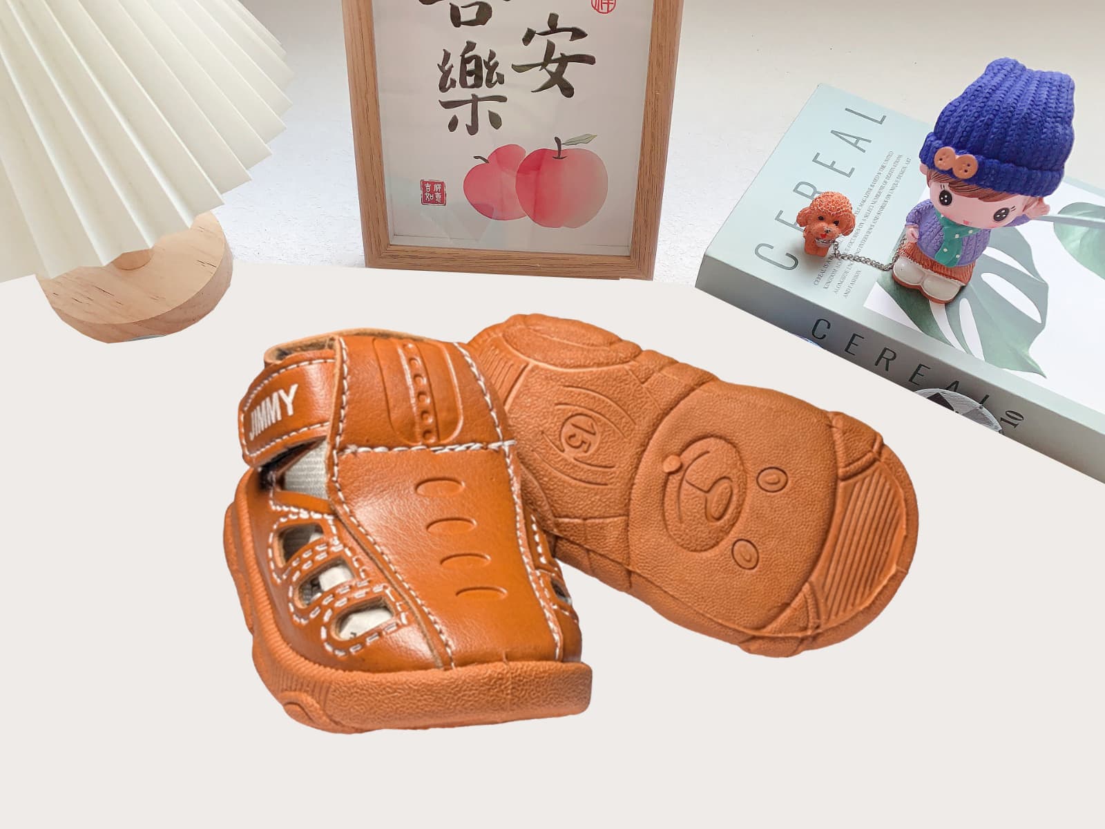 Infant Closed-Toe Cut-Out Sandals with Hook-and-Loop Strap thumbnail 2