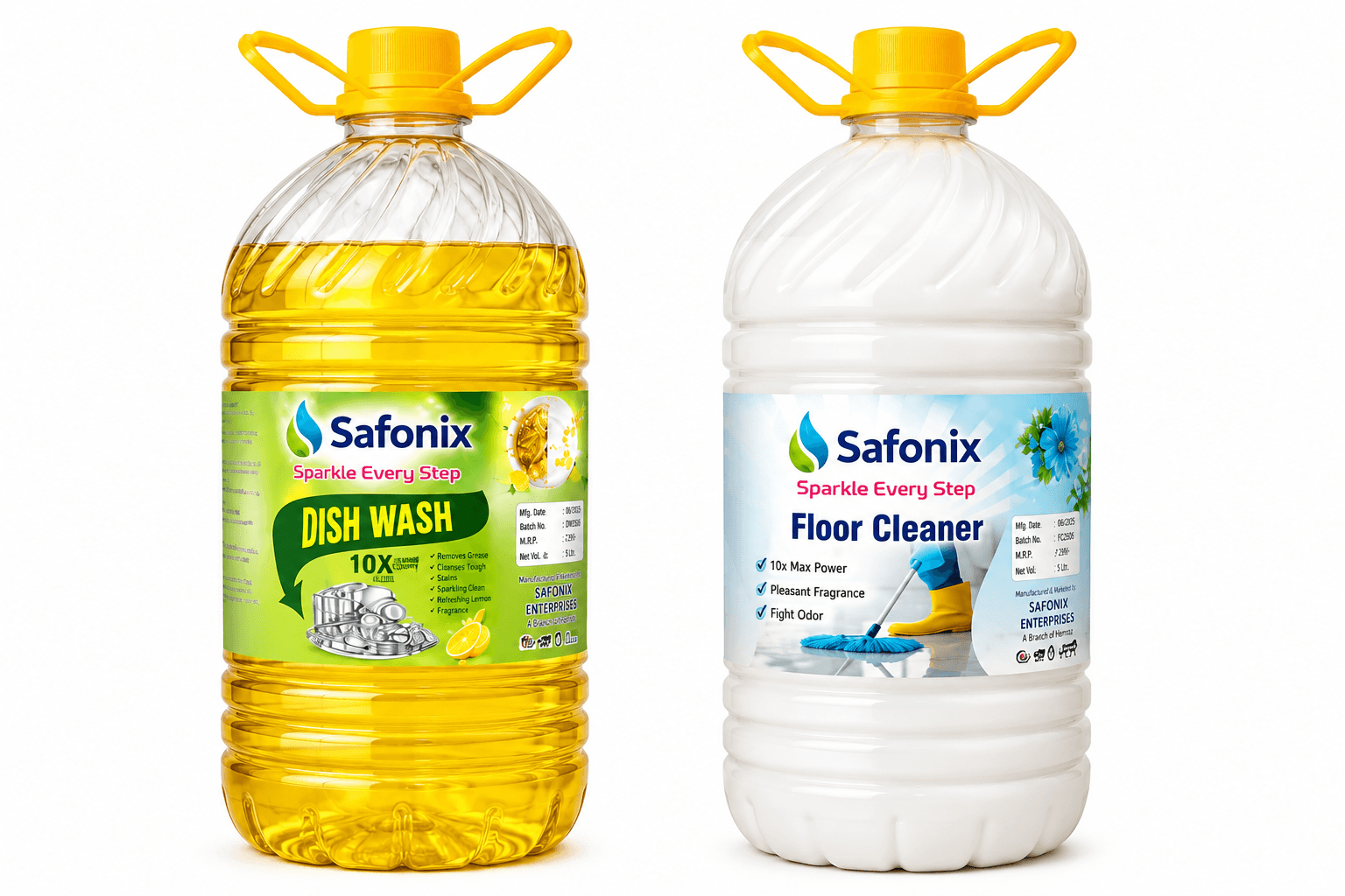 Safonix Dish Wash Liquid & Floor Clearners - Freshness Around You