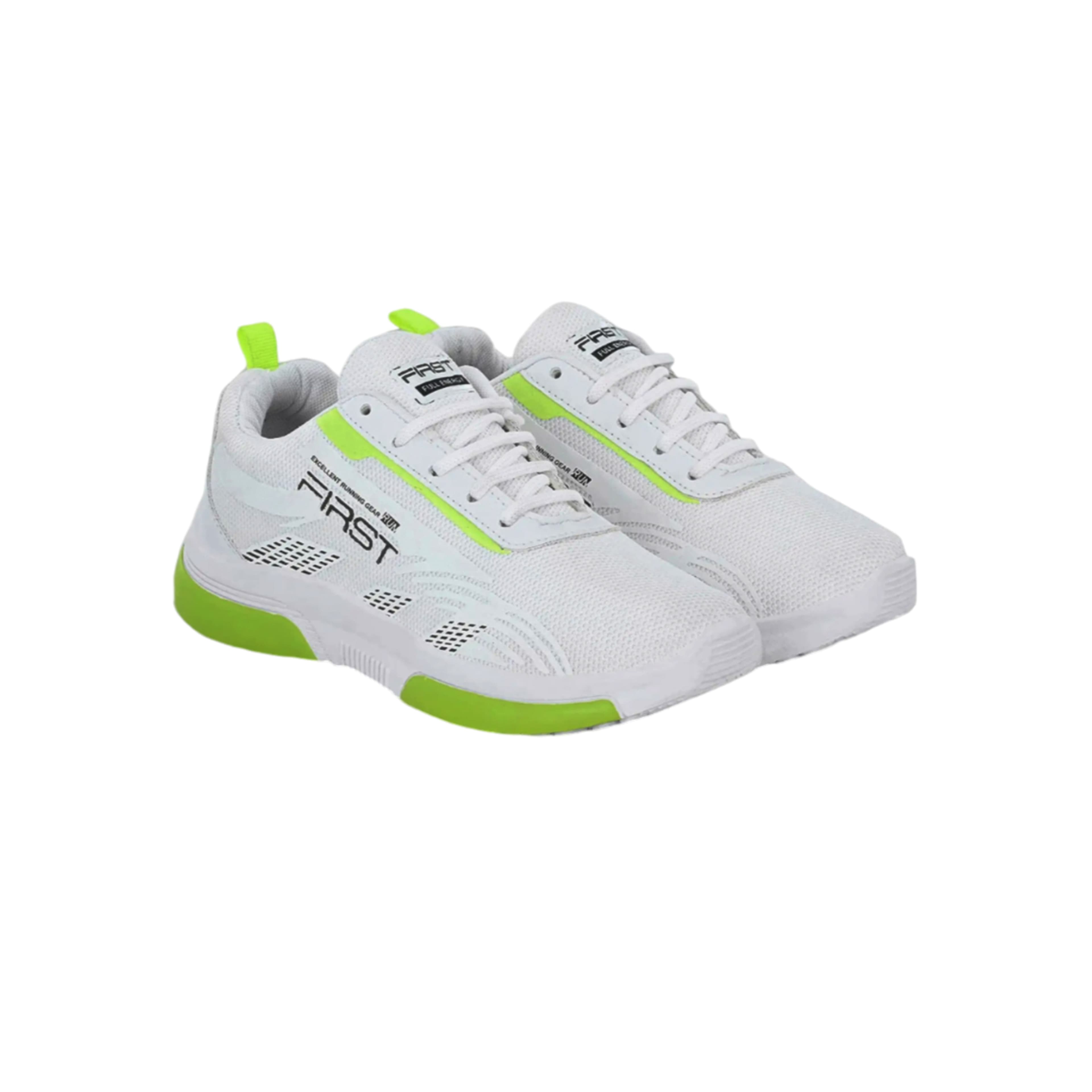 Men’s Lace-Up Mesh Sports Shoes with Contrast Accent Panels
